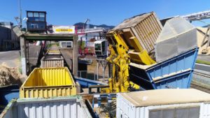 Innofreight – AgroTainer OT & Stationary Unloading Machine for Woodchips